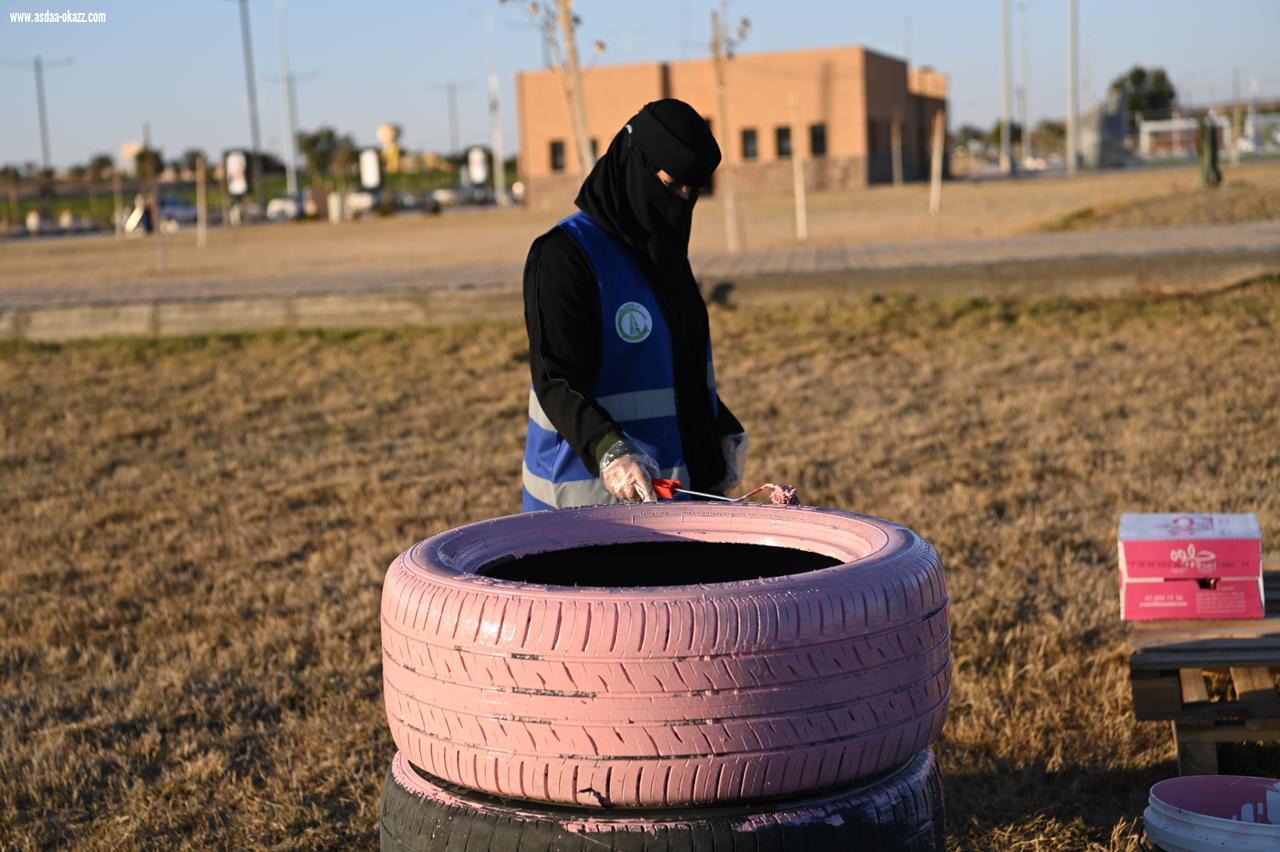 تطوعي أمانة الجوف يشيد حديقة صديقة للبيئة بإعادة تدوير النفايات