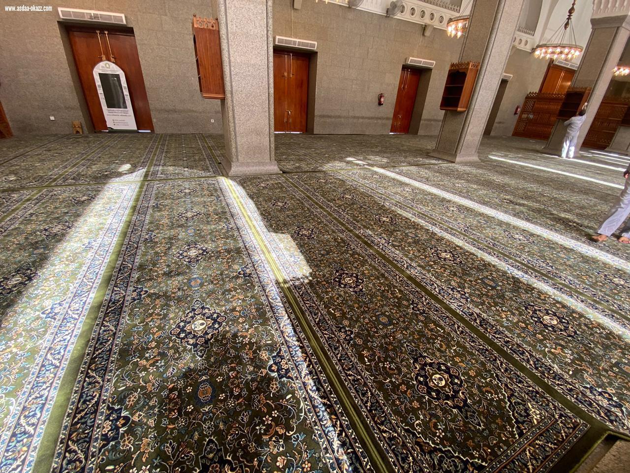 وزارة الشؤون الإسلامية تقوم بفرش مسجد قباء ضمن مبادرة عمارة المساجد بالشراكة مع الأوقاف