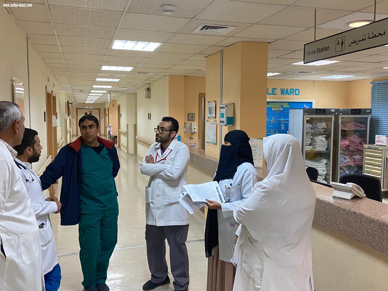 ضمن عدة زيارات ميدانية لمستشفيات المنطقة فريق مكافحة العدوى يزور النعيرية 