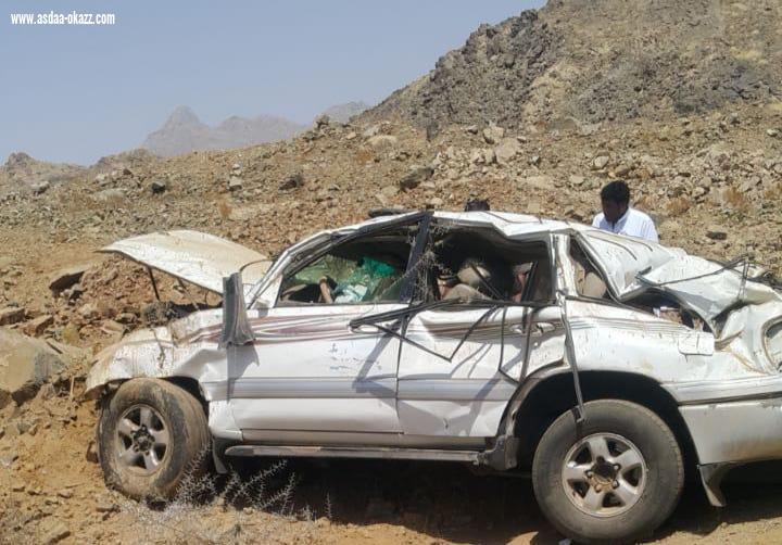 هيئة الهلال الاحمر بالباحة يتلقى بلاغ عن وقوع حادث أنقلاب صباح اليوم بمحافظة قلوه طريق الصعاليك