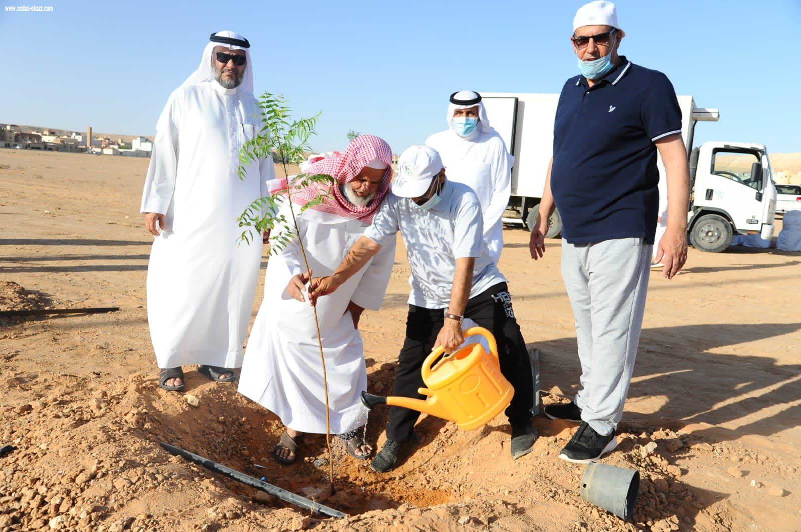 ضمن فعاليات اليوم الوطني جمعية اصدقاء البيئة تغرس ٩١ شتلة بمشاركة بلدية الزلفي