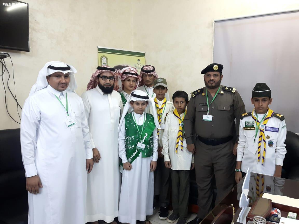 زيارة متوسطة العيدابي الاولى لمركز  شرطة العيدابي بمناسبة  اليوم الوطني 88