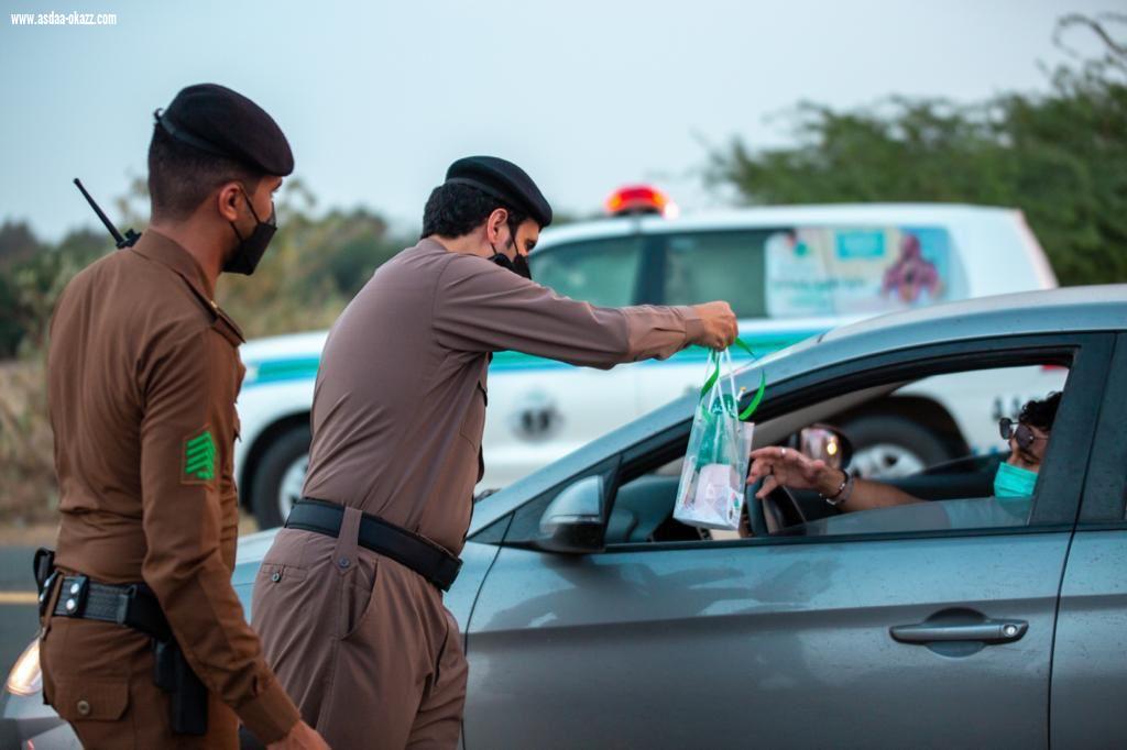 القوات الخاصة لأمن الطرق تشارك أبناء الوطن احتفالهم باليوم الوطني الواحد والتسعين 