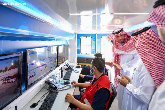 سمو أمير منطقة الحدود الشمالية يدشّن إلكترونياً مركز إسعاف حي الرفاع بعرعر ويطّلع على (عربة ثريا)