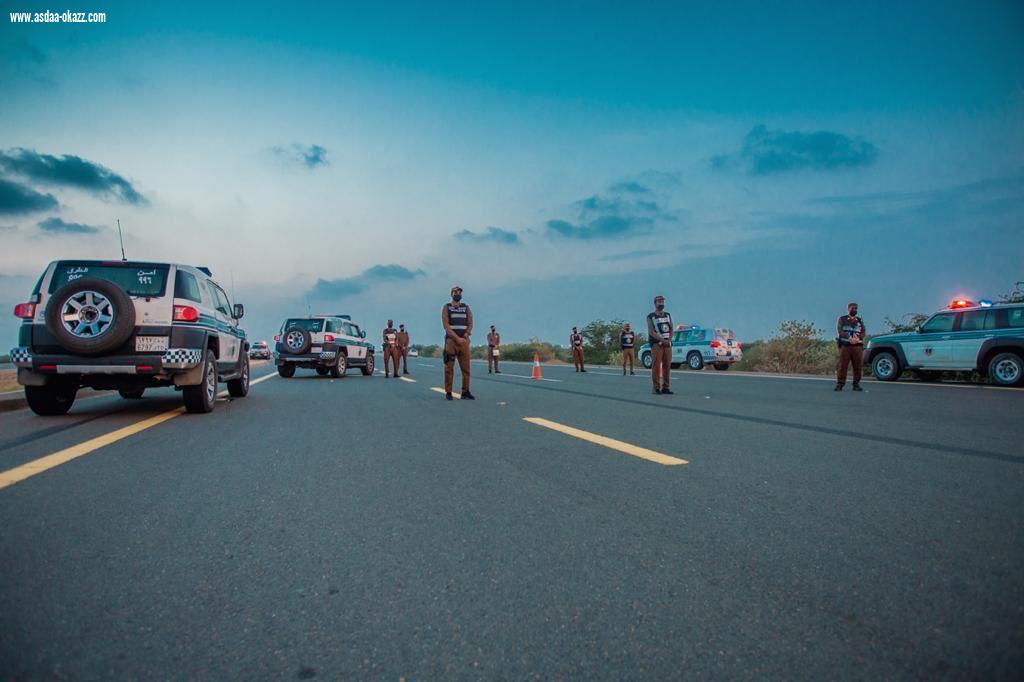 القوات الخاصة لأمن الطرق تشارك أبناء الوطن احتفالهم باليوم الوطني الواحد والتسعين 