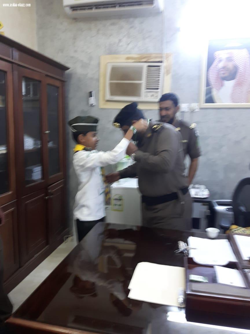 زيارة متوسطة العيدابي الاولى لمركز  شرطة العيدابي بمناسبة  اليوم الوطني 88