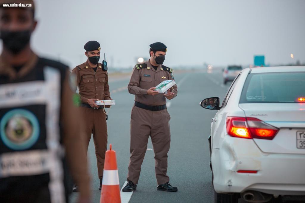 القوات الخاصة لأمن الطرق تشارك أبناء الوطن احتفالهم باليوم الوطني الواحد والتسعين 