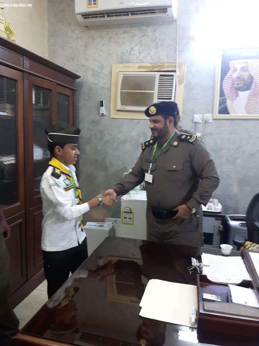 زيارة متوسطة العيدابي الاولى لمركز  شرطة العيدابي بمناسبة  اليوم الوطني 88