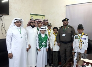 زيارة متوسطة العيدابي الاولى لمركز  شرطة العيدابي بمناسبة  اليوم الوطني 88